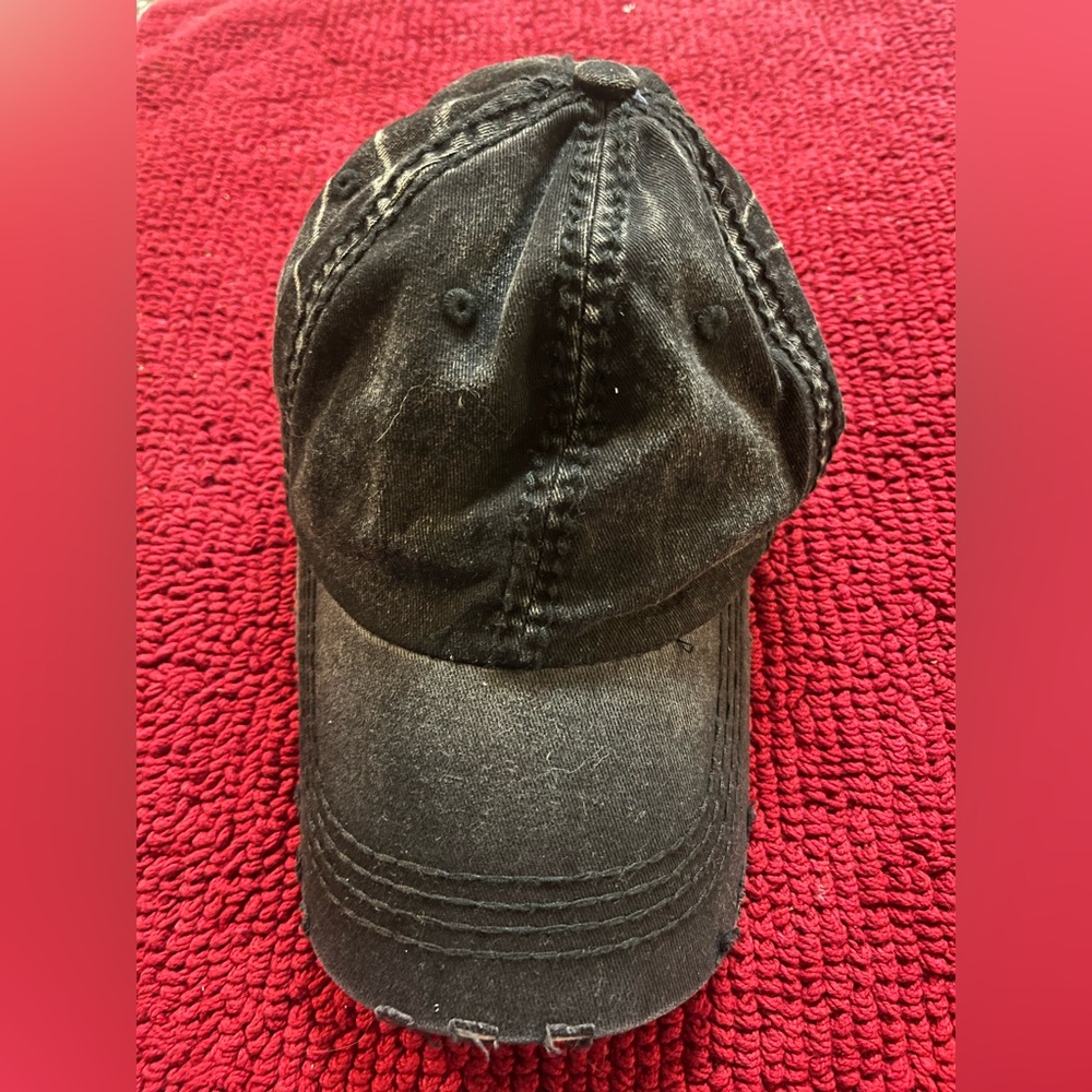 KBETHOS Classic Black Distressed Cotton Cap